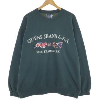 GUESS - 古着 80年代 ゲス Guess ロゴスウェット トレーナー USA製