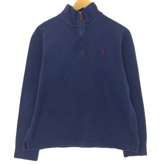 ラルフローレン(Ralph Lauren)の古着 ラルフローレン Ralph Lauren POLO by Ralph Lauren ハーフジップスウェットシャツ トレーナー メンズM /eaa389732(スウェット)