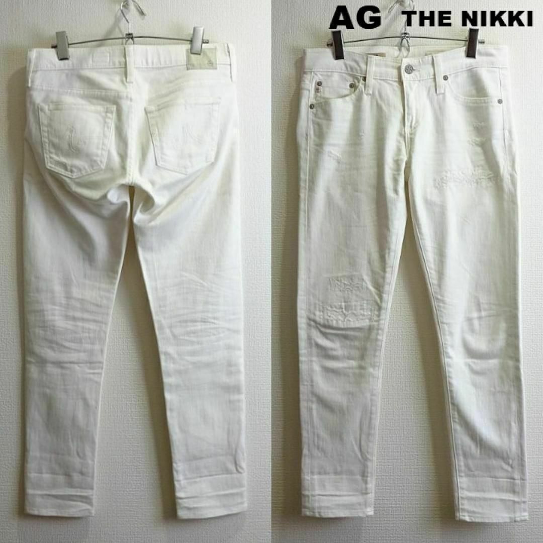 AG(エージー)のAG　THE NIKKI　W79cm　リラックスドスキニーデニム　ストレッチ　白 レディースのパンツ(デニム/ジーンズ)の商品写真