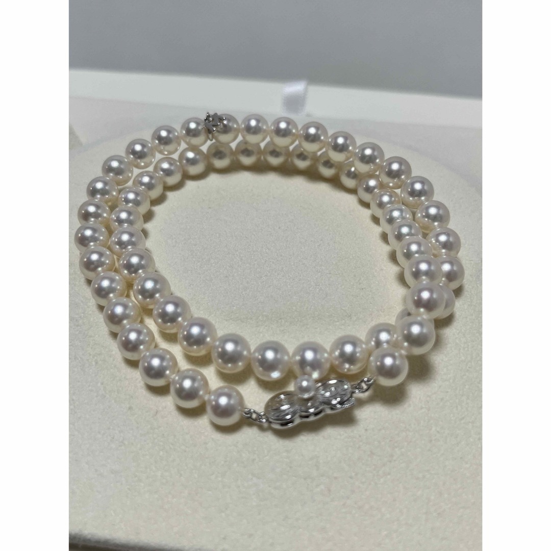 MIKIMOTO(ミキモト)のミキモト　パールネックレス　7〜7.5㎜未満　長さ43.5㎝　付属品付き美品 レディースのアクセサリー(ネックレス)の商品写真