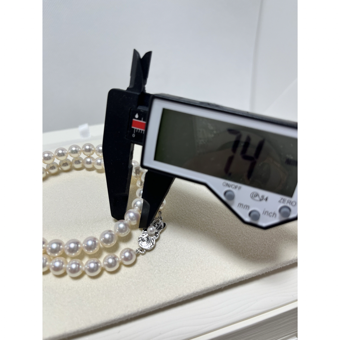 MIKIMOTO(ミキモト)のミキモト　パールネックレス　7〜7.5㎜未満　長さ43.5㎝　付属品付き美品 レディースのアクセサリー(ネックレス)の商品写真