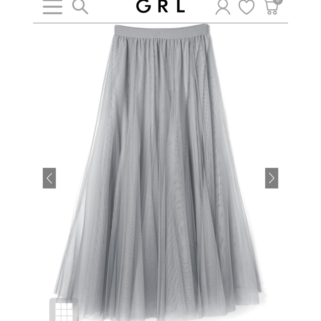GRL(グレイル)のシフォンスカート/ブルー レディースのスカート(ロングスカート)の商品写真