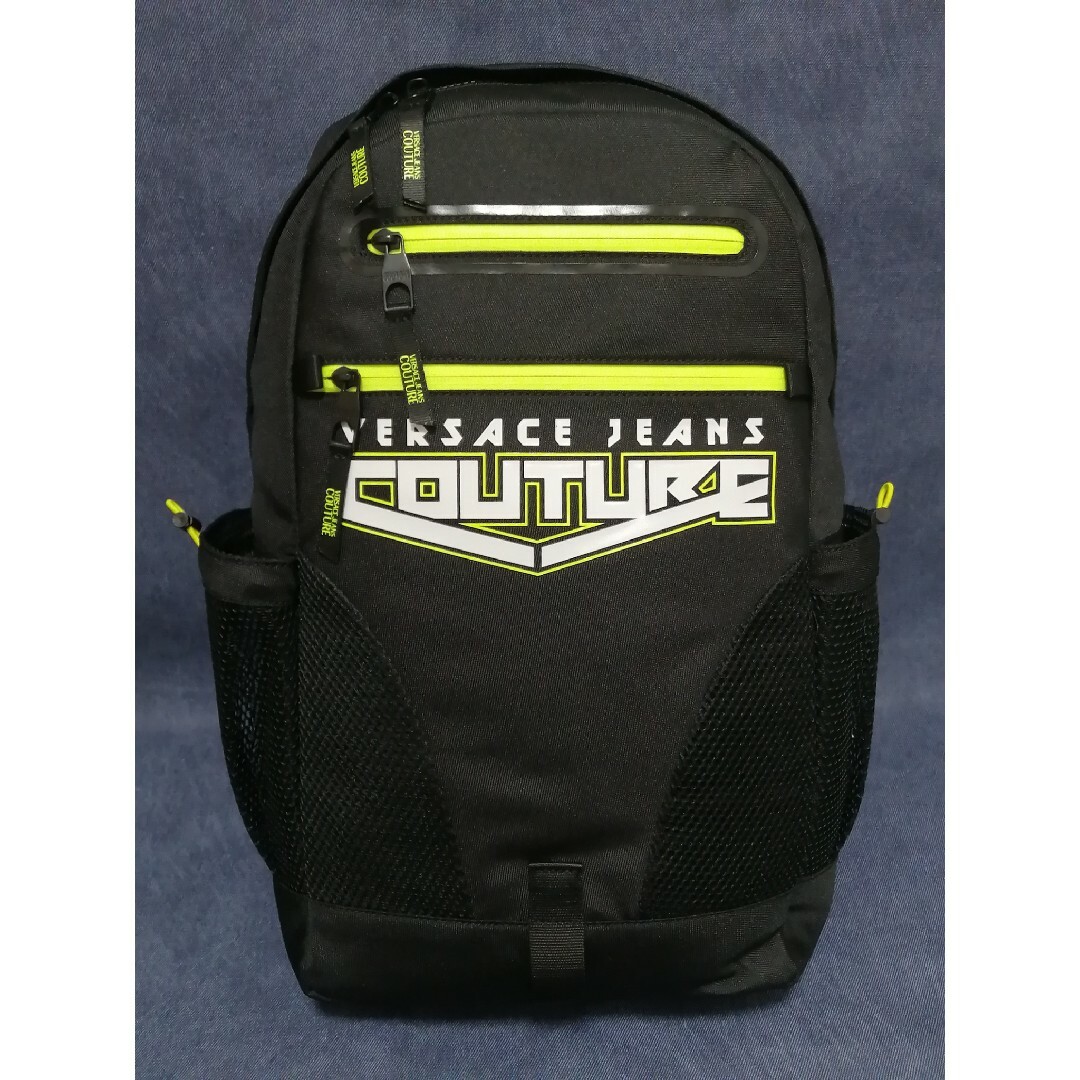 VERSACE(ヴェルサーチ)の★新品・メンズ★【Versace Jeans Couture】リュック　黒　ロゴ メンズのバッグ(バッグパック/リュック)の商品写真