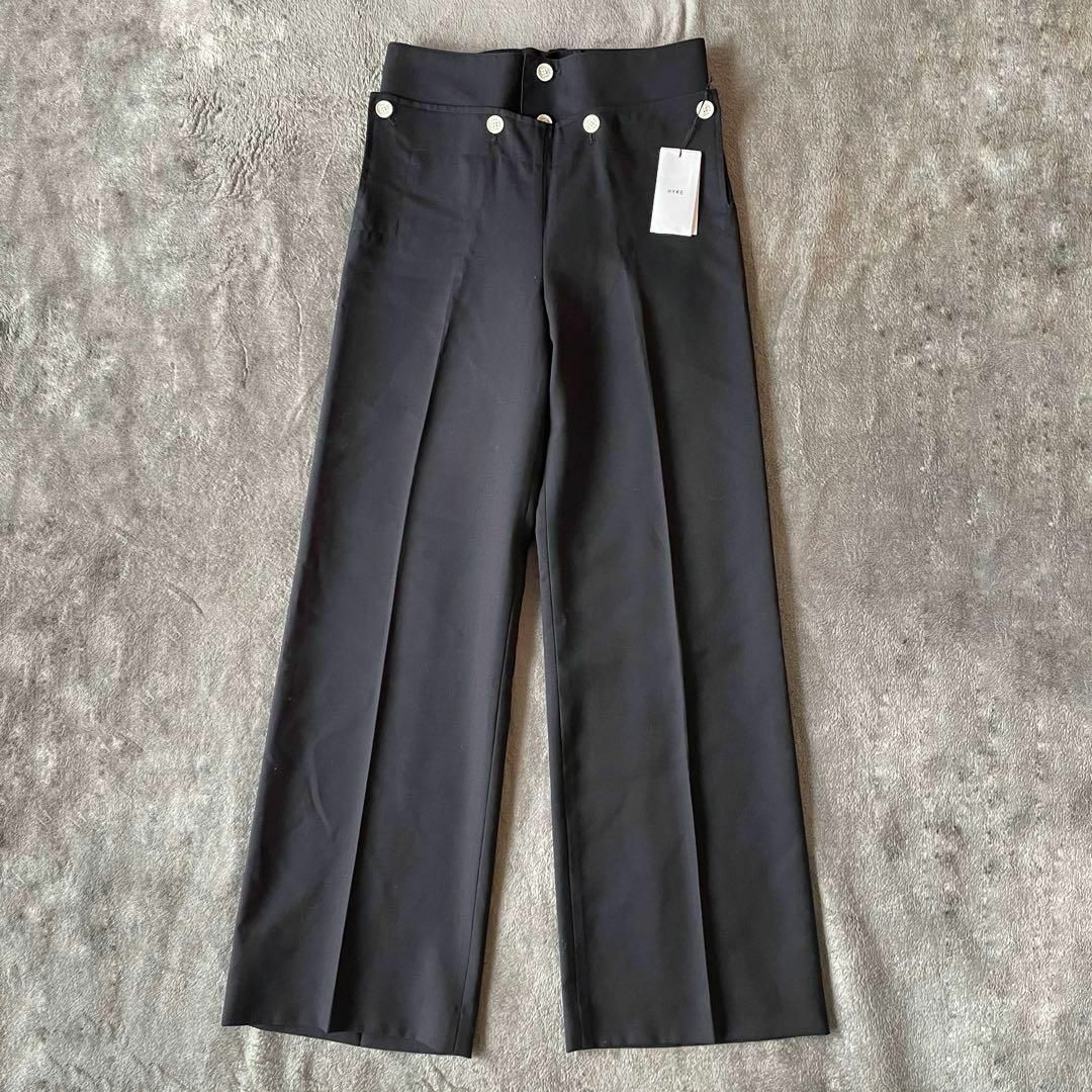 HYKE - 【新品タグ付き】定価45,360円 HYKE ワイドパンツ ダーク HYKE - 【新品タグ付き】定価45,360円 HYKE ワイドパンツ ダーク