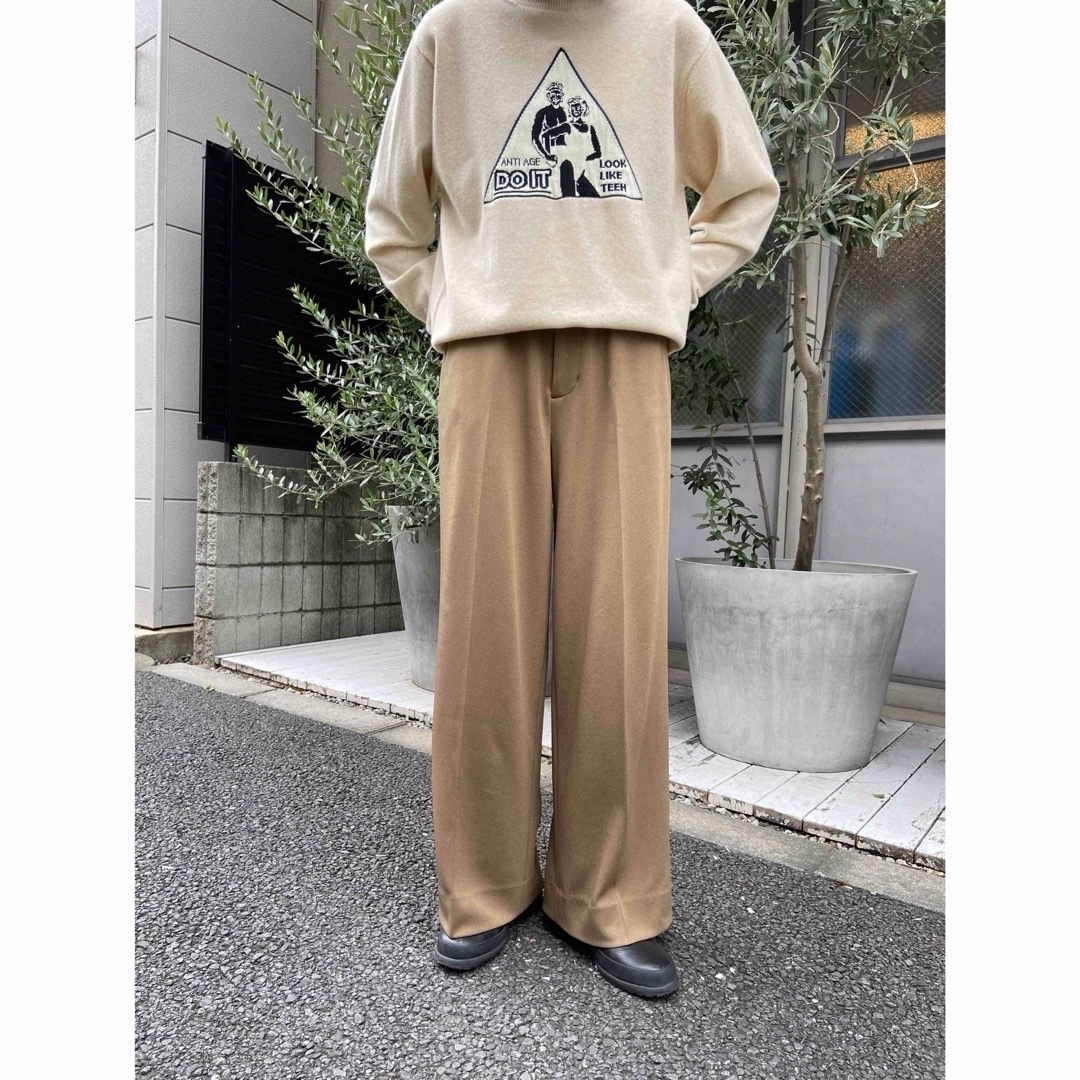 1LDK SELECT(ワンエルディーケーセレクト)のMY WOOL LIKE JERSY TROUSERS マイ パンツ 1LDK レディースのパンツ(カジュアルパンツ)の商品写真