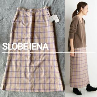 スローブイエナ(SLOBE IENA)の【新品】SLOBE IENA チェック マーメイド ロング スカート 38(ロングスカート)