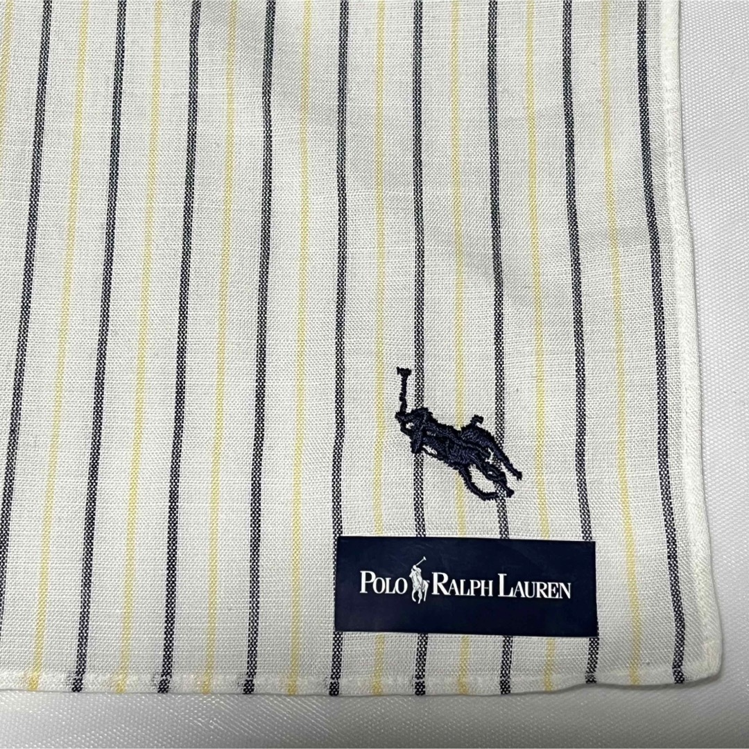 POLO RALPH LAUREN(ポロラルフローレン)の【新品未使用】RALPHLAUREN ラルフローレン ハンカチ　ストライプ レディースのファッション小物(ハンカチ)の商品写真