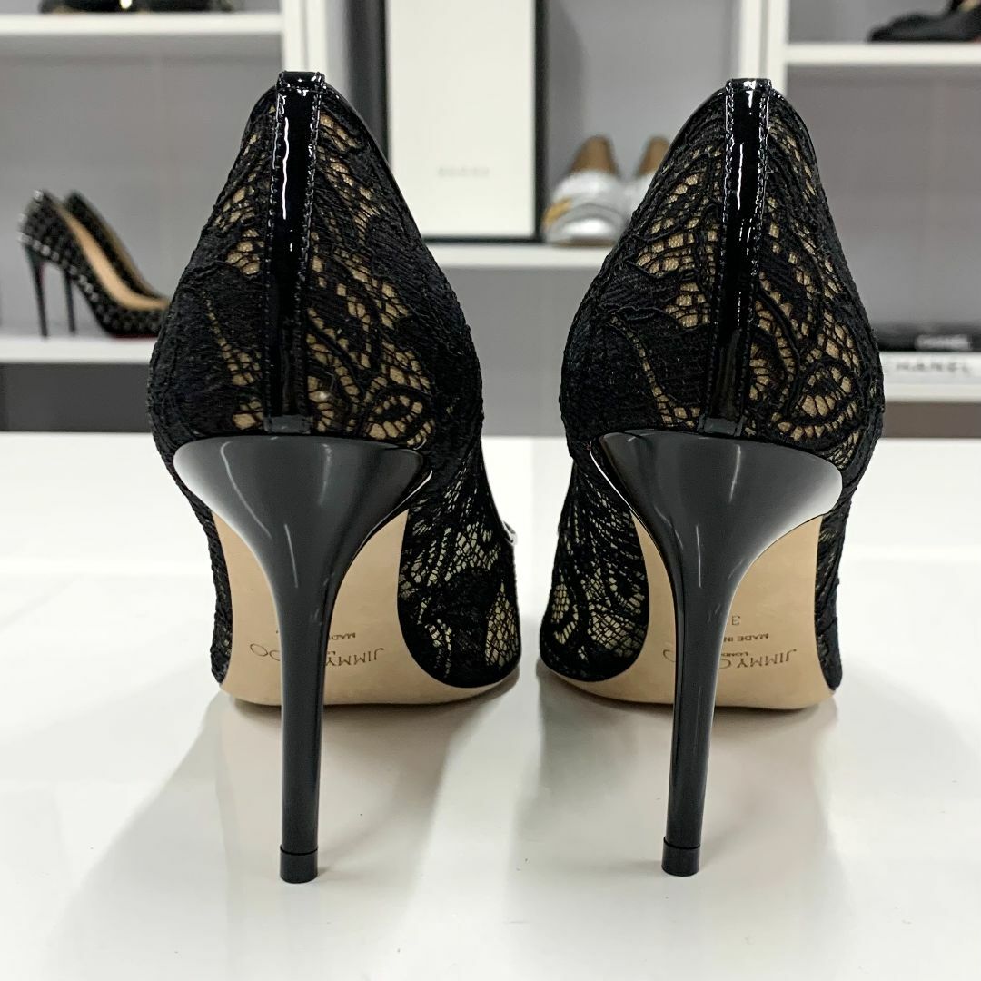 JIMMY CHOO(ジミーチュウ)の8264 ジミーチュウ レース パンプス ブラック レディースの靴/シューズ(ハイヒール/パンプス)の商品写真