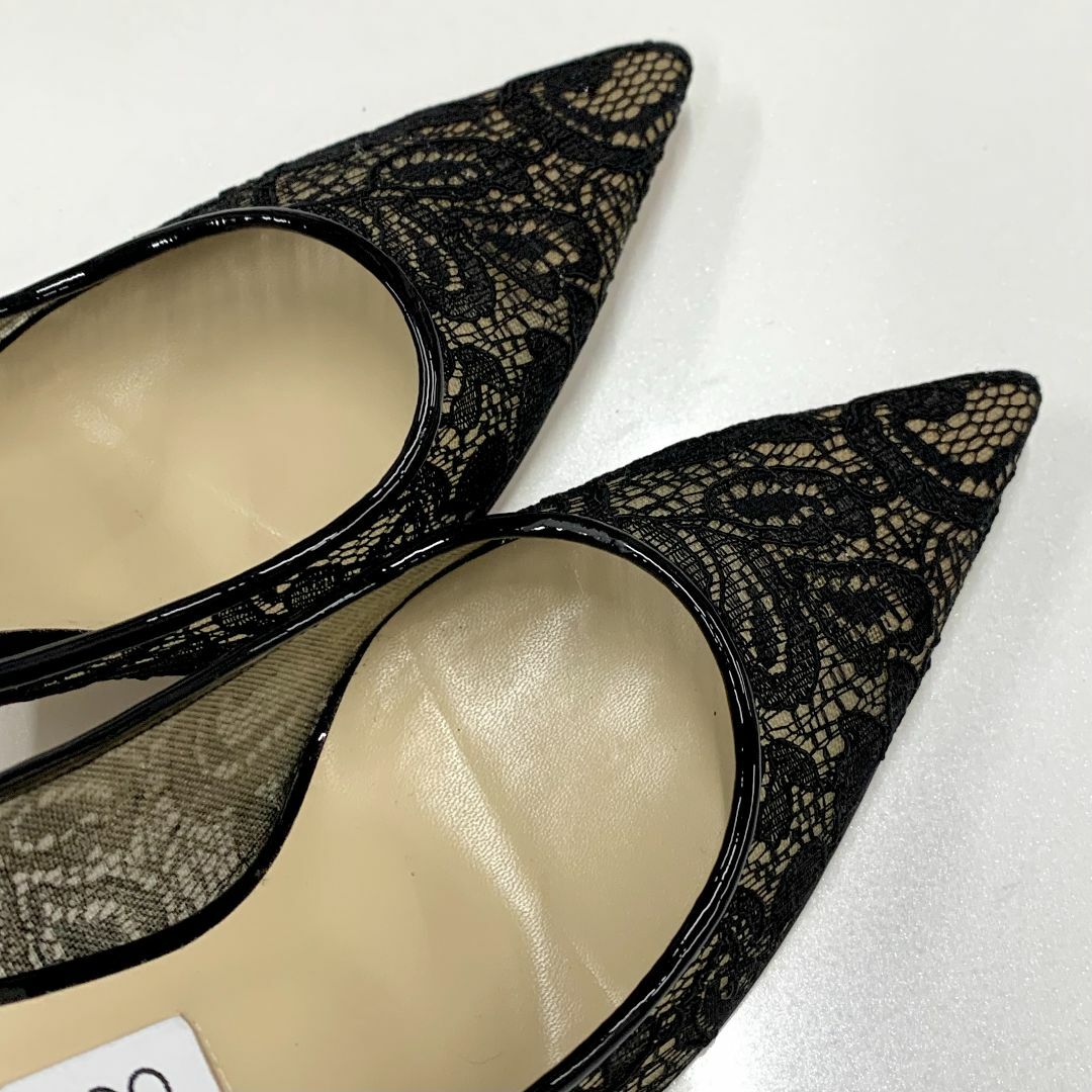 JIMMY CHOO(ジミーチュウ)の8264 ジミーチュウ レース パンプス ブラック レディースの靴/シューズ(ハイヒール/パンプス)の商品写真