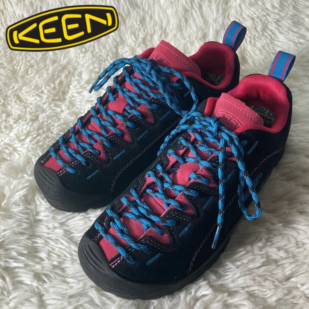 極美品 KEEN キーン ジャスパー レザースニーカー 黒 ブラック 24 レディースの靴/シューズ(スニーカー)の商品写真