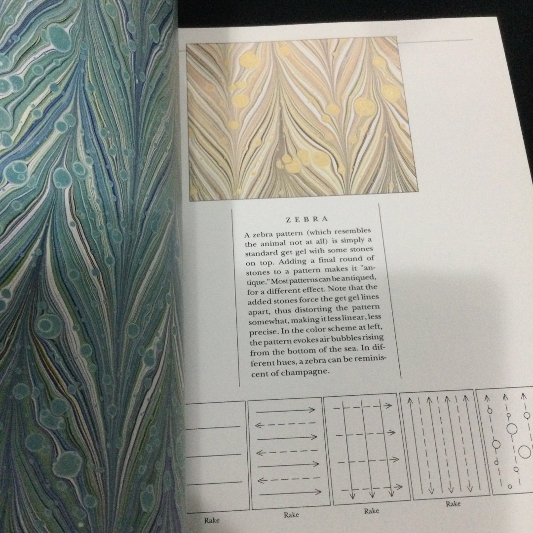 マーブリング　デザイン　パターン　洋書　布　生地　ペーパー　紙　Marbling エンタメ/ホビーの本(洋書)の商品写真