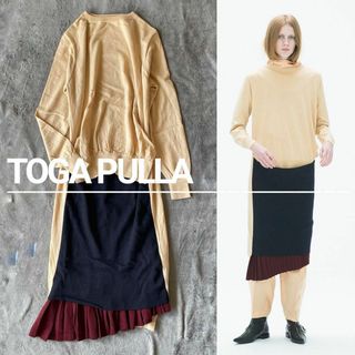 【希少】TOGA PULLA レイヤード ニットワンピース(ひざ丈ワンピース)