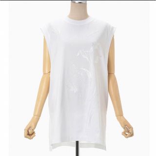 マメ(mame)の新品　Suvin Cotton Jersey Emboridery Top(Tシャツ(半袖/袖なし))