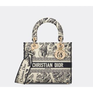 クリスチャンディオール(Christian Dior)の新作 新品 ディオール LADY D-LITE ミディアムバッグ ベージュ(ハンドバッグ)