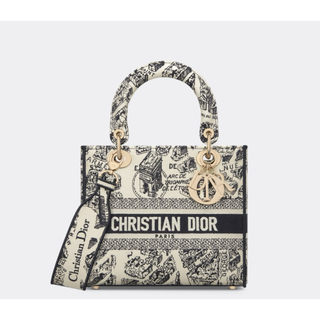 クリスチャンディオール(Christian Dior)の新作 新品 ディオール LADY D-LITE ミディアムバッグ ベージュ(ハンドバッグ)