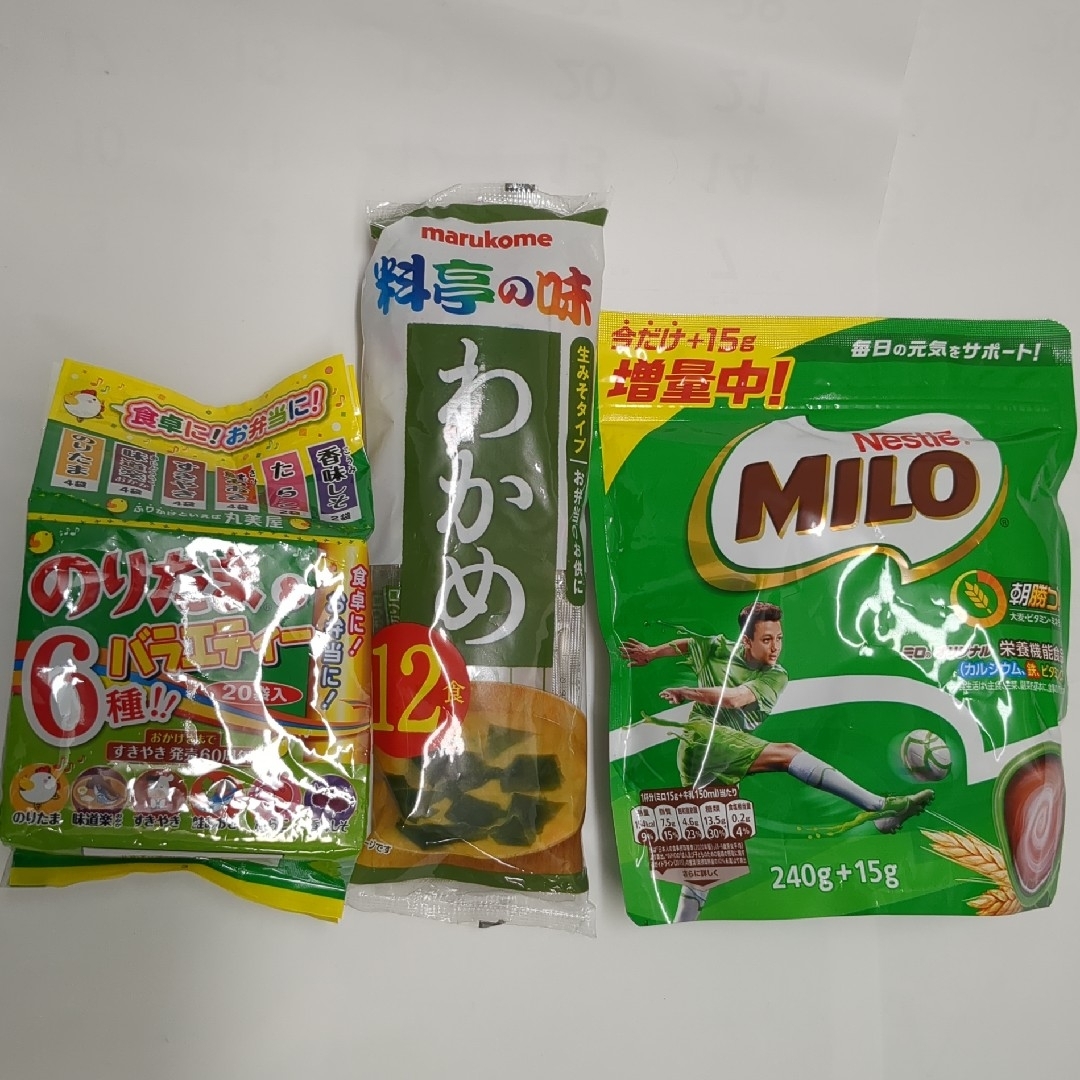 Nestle(ネスレ)の丸美屋　のりたま　バラエティ　ふりかけ　マルコメ　味噌汁　わかめ　ネスレ　ミロ 食品/飲料/酒の加工食品(インスタント食品)の商品写真