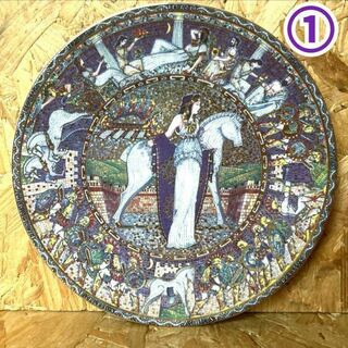 ロイヤルウースター(Royal Worcester)のロイヤルウースター ギリシャ神話 トロイのヘレン タイル絵皿 英国プレート 皿(置物)