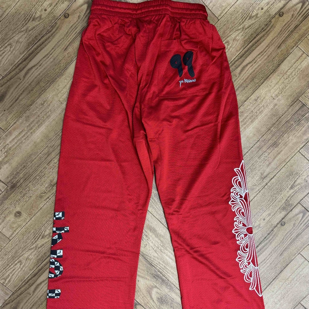 Chrome Hearts(クロムハーツ)のChrome Hearts Mesh Varsity Pants 赤 S メンズのパンツ(その他)の商品写真