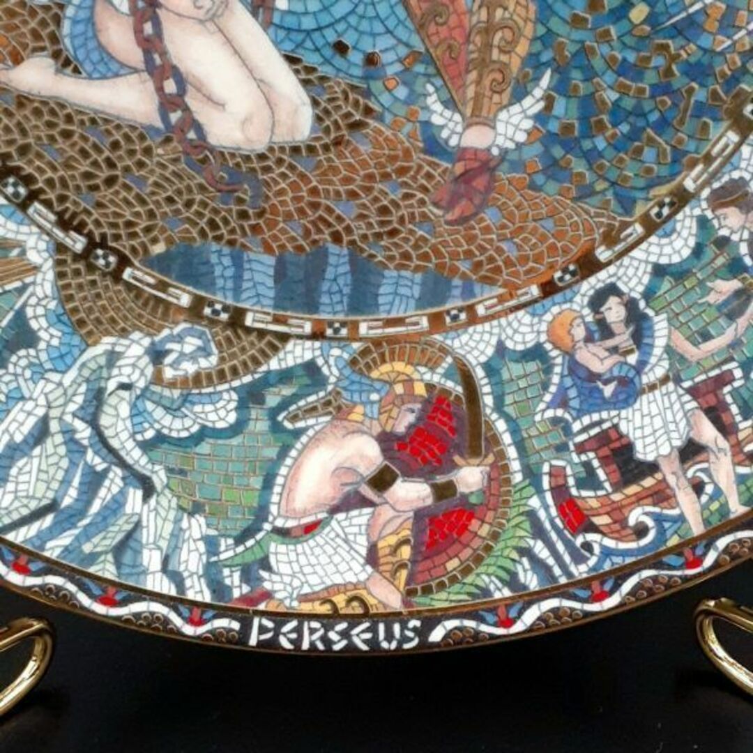 Royal Worcester(ロイヤルウースター)のロイヤルウースター ギリシャ神話 ◆ペルセウスとアンドロメダ◆タイル絵皿 英国 インテリア/住まい/日用品のインテリア小物(置物)の商品写真