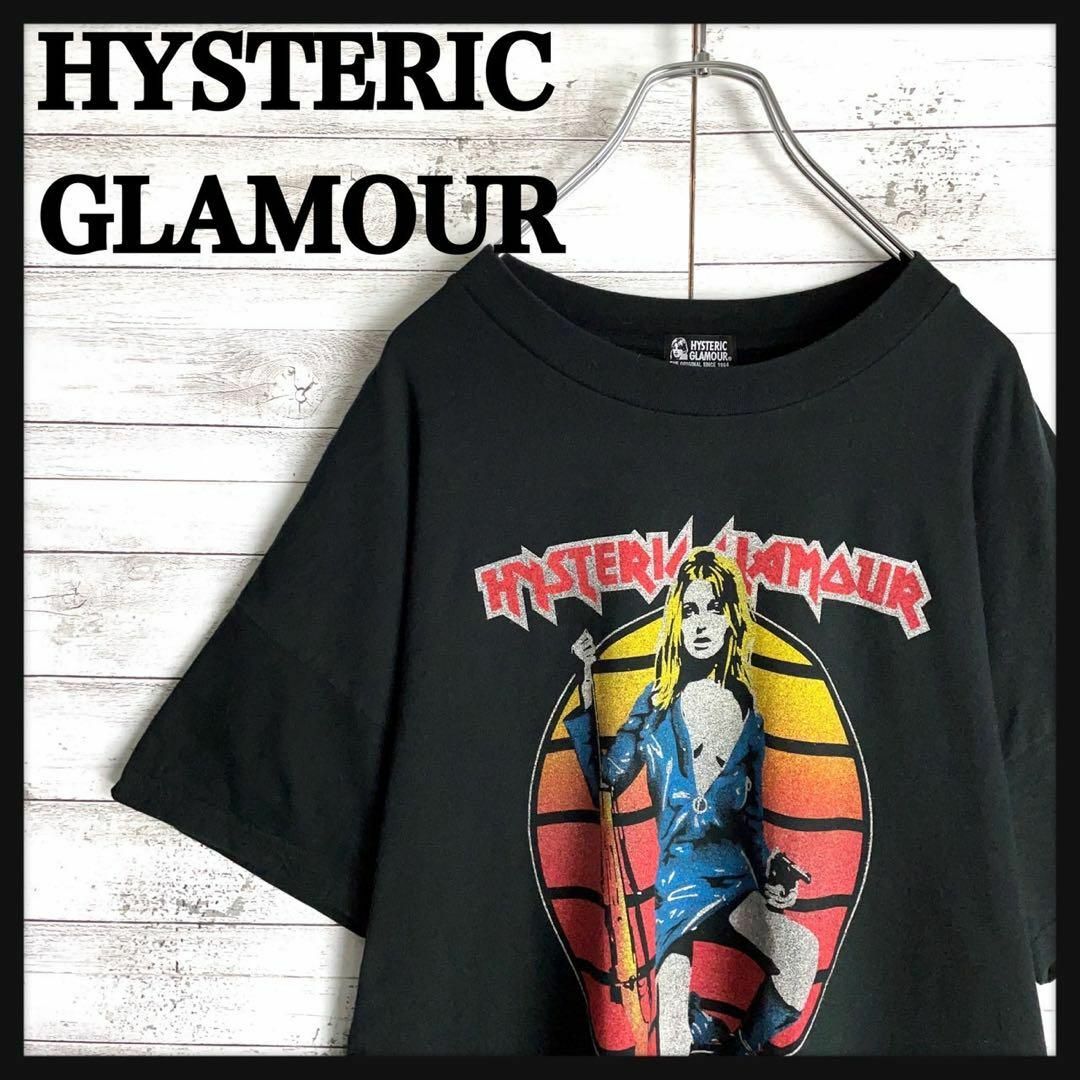 HYSTERIC GLAMOUR(ヒステリックグラマー)の8995【希少デザイン】ヒステリックグラマー☆ビッグロゴ定番カラーtシャツ　美品 メンズのトップス(Tシャツ/カットソー(半袖/袖なし))の商品写真