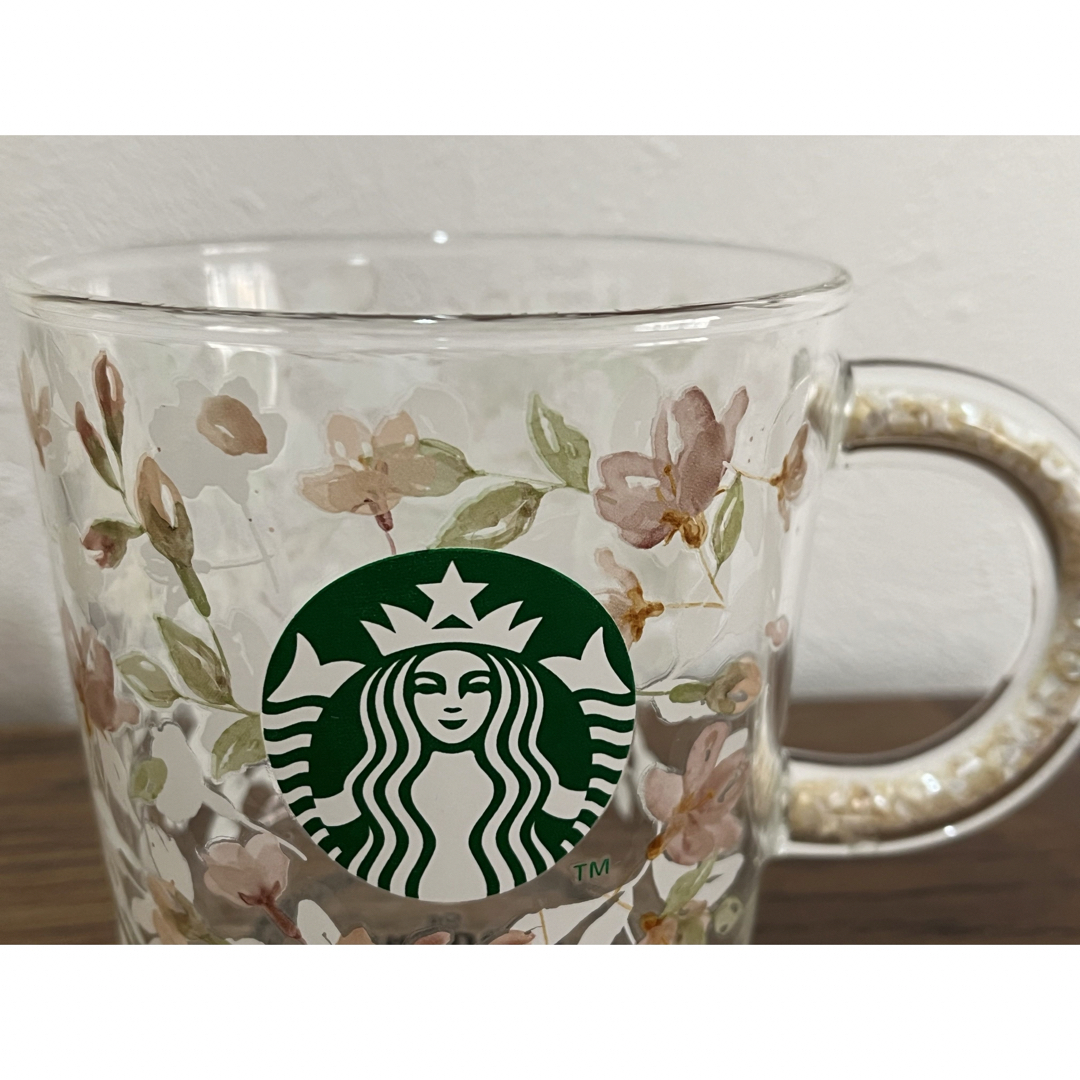 Starbucks(スターバックス)のスターバックス　桜　グラスマグカップ　耐熱マグカップ　マグカップ　2024 キッズ/ベビー/マタニティの授乳/お食事用品(マグカップ)の商品写真