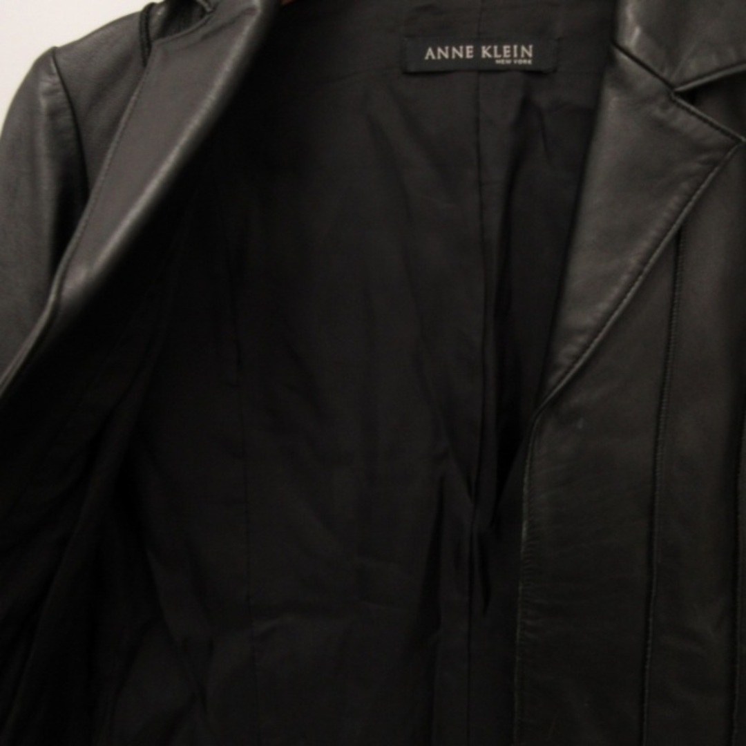 ANNE KLEIN(アンクライン)のアンクライン レザージャケット シープスキン ブラック 05 約M IBO48 レディースのジャケット/アウター(ブルゾン)の商品写真