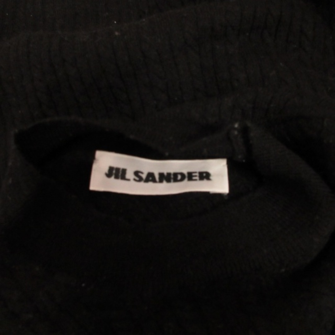 Jil Sander(ジルサンダー)のジルサンダー ケーブルニット セーター 長袖 黒 約XS-S STK レディースのトップス(ニット/セーター)の商品写真