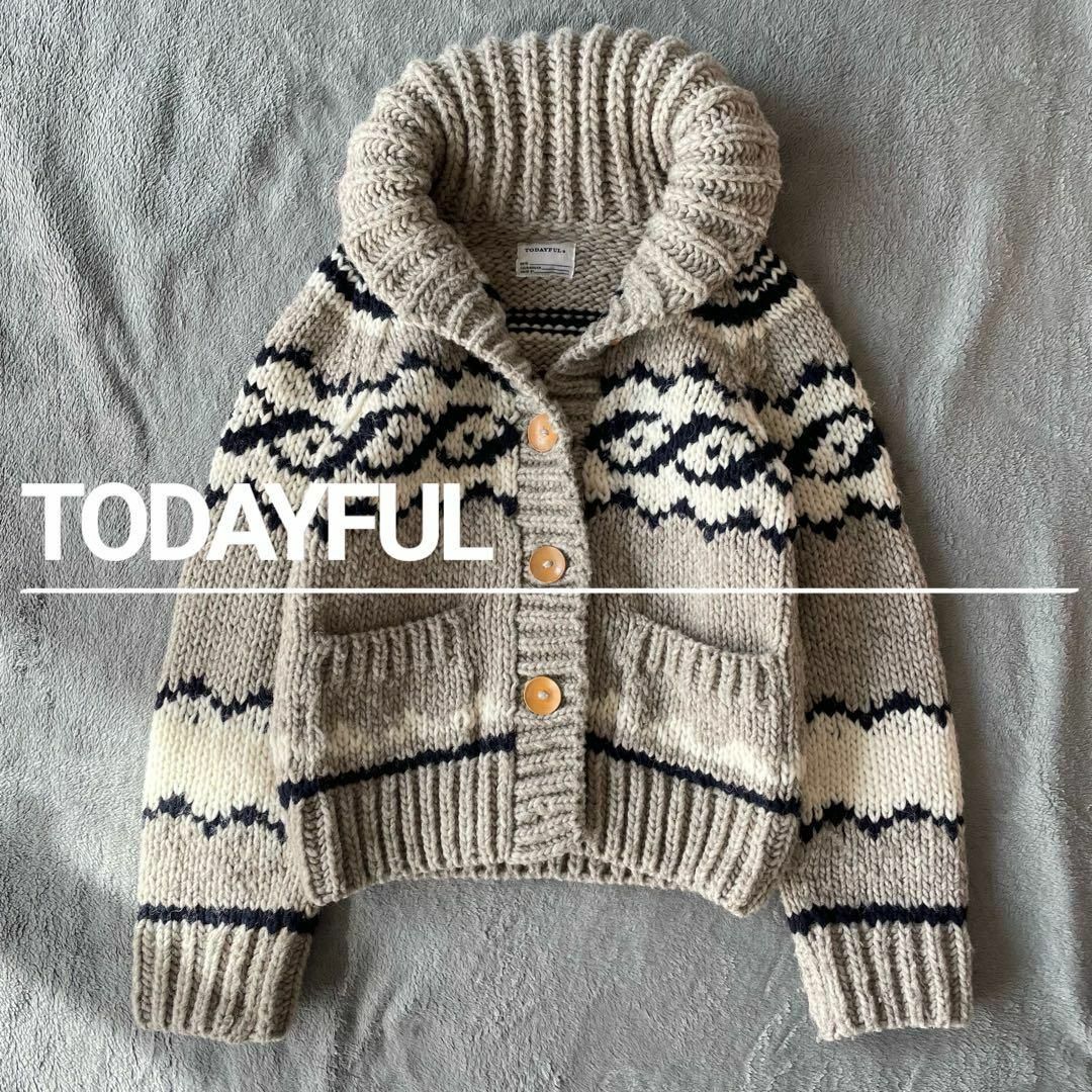 TODAYFUL(トゥデイフル)の【人気】TODAYFUL トゥデイフル カウチン ニット レディースのジャケット/アウター(その他)の商品写真