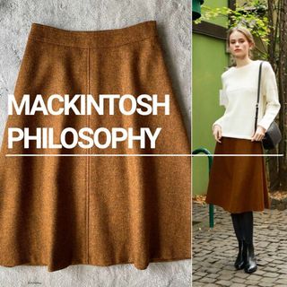 マッキントッシュフィロソフィー(MACKINTOSH PHILOSOPHY)の【美品】MACKINTOSH PHILOSOPHY フレア スカート 36(ひざ丈スカート)