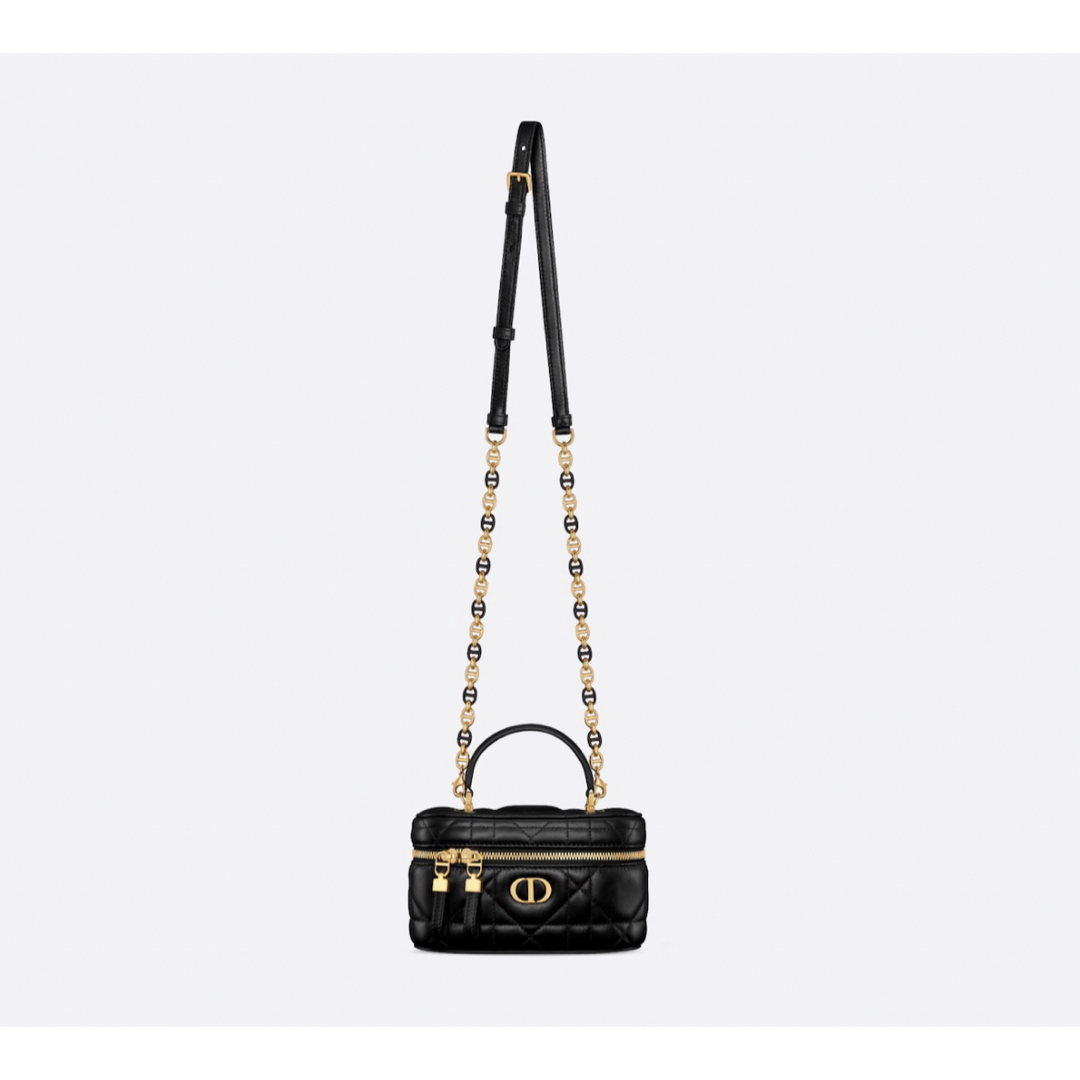 Christian Dior(クリスチャンディオール)の新作 新品 ディオール DIOR CARO ミニ ヴァニティ ブラック レディースのバッグ(ショルダーバッグ)の商品写真