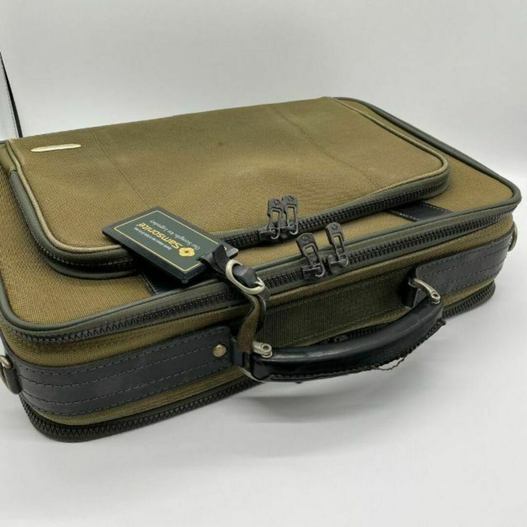 Samsonite(サムソナイト)の✨美品✨Samsonite サムソナイト　ビジネスバッグ　ハンドバッグ　カーキ メンズのバッグ(ビジネスバッグ)の商品写真