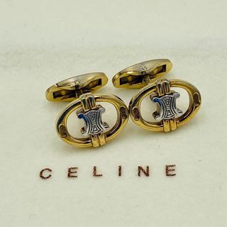 セリーヌ(celine)の★CELINE★ カフリンクス マカダム オーバル シルバー ゴールド(カフリンクス)