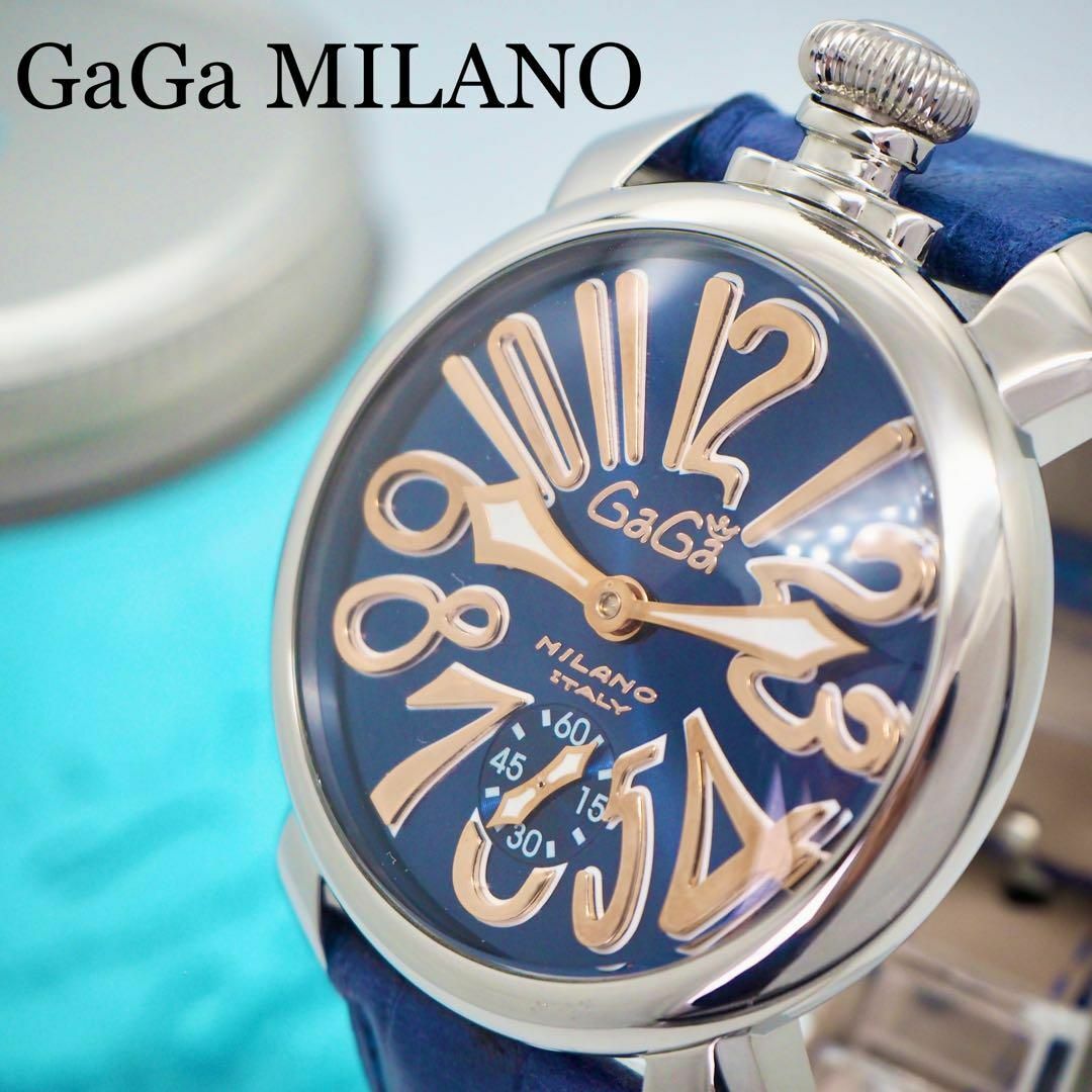 GaGa MILANO - 136【美品】ガガミラノ時計 マヌアーレ48 手巻き