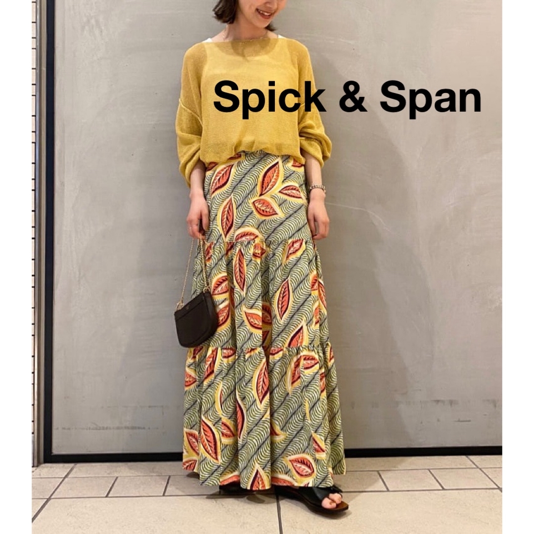 Spick & Span(スピックアンドスパン)のSpick & Span PASSIONギャザースカート　ボタニカル　ティアード レディースのスカート(ロングスカート)の商品写真