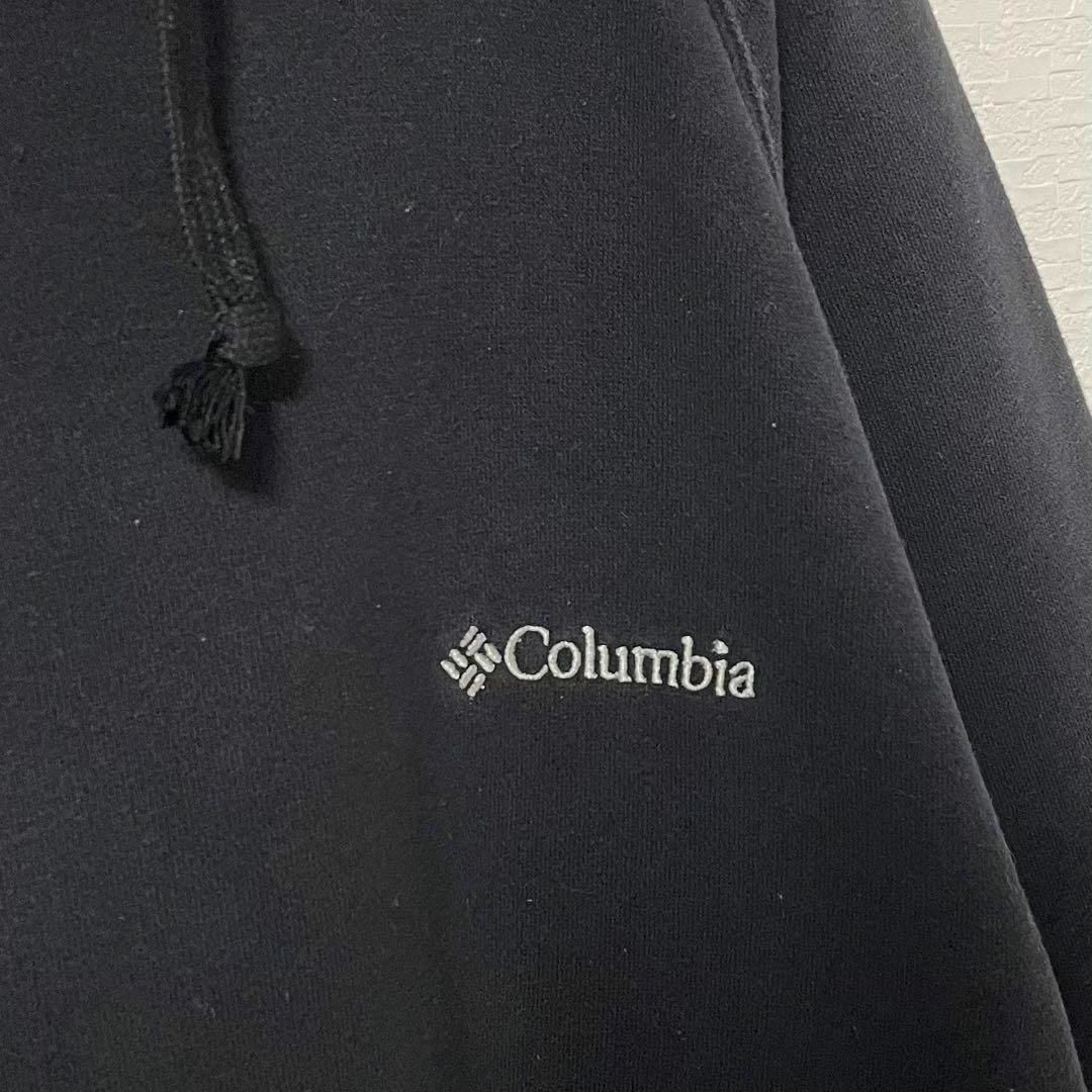 Columbia(コロンビア)のコロンビア スウェット パーカー 黒 ワンポイント 刺繍ロゴ ゆるだぼ ラグラン メンズのトップス(パーカー)の商品写真