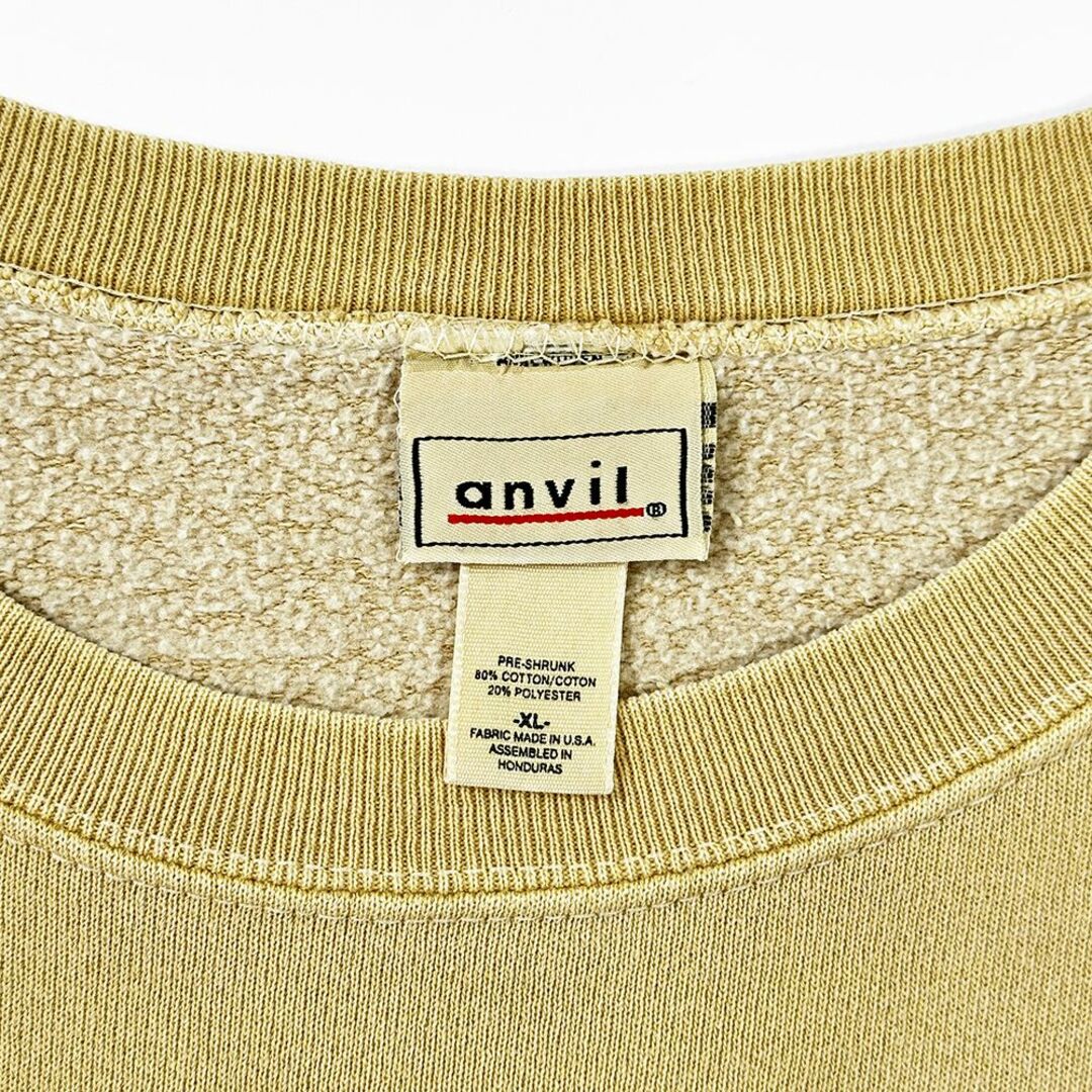 Anvil(アンビル)の90s◎anvil 無地 スウェット USA製コットン マスタードイエロー XL メンズのトップス(スウェット)の商品写真