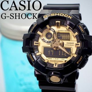 ジーショック(G-SHOCK)の562【美品】CASIO G-SHOCK メンズ腕時計　ゴールド　アナデジ時計(腕時計(デジタル))