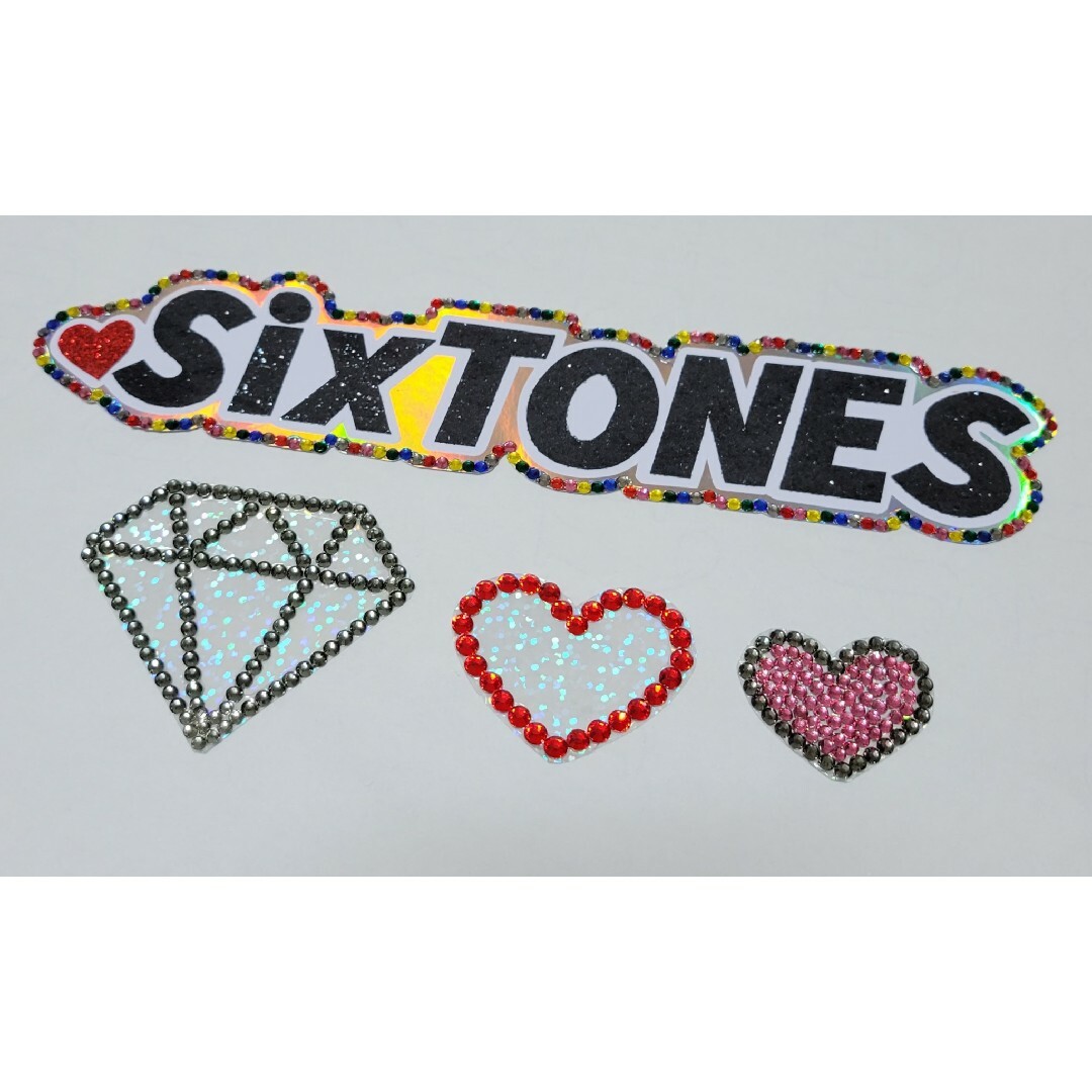 デコうちわ　うちわ文字　うちわシール　SixTONES ハンドメイドのハンドメイド その他(その他)の商品写真