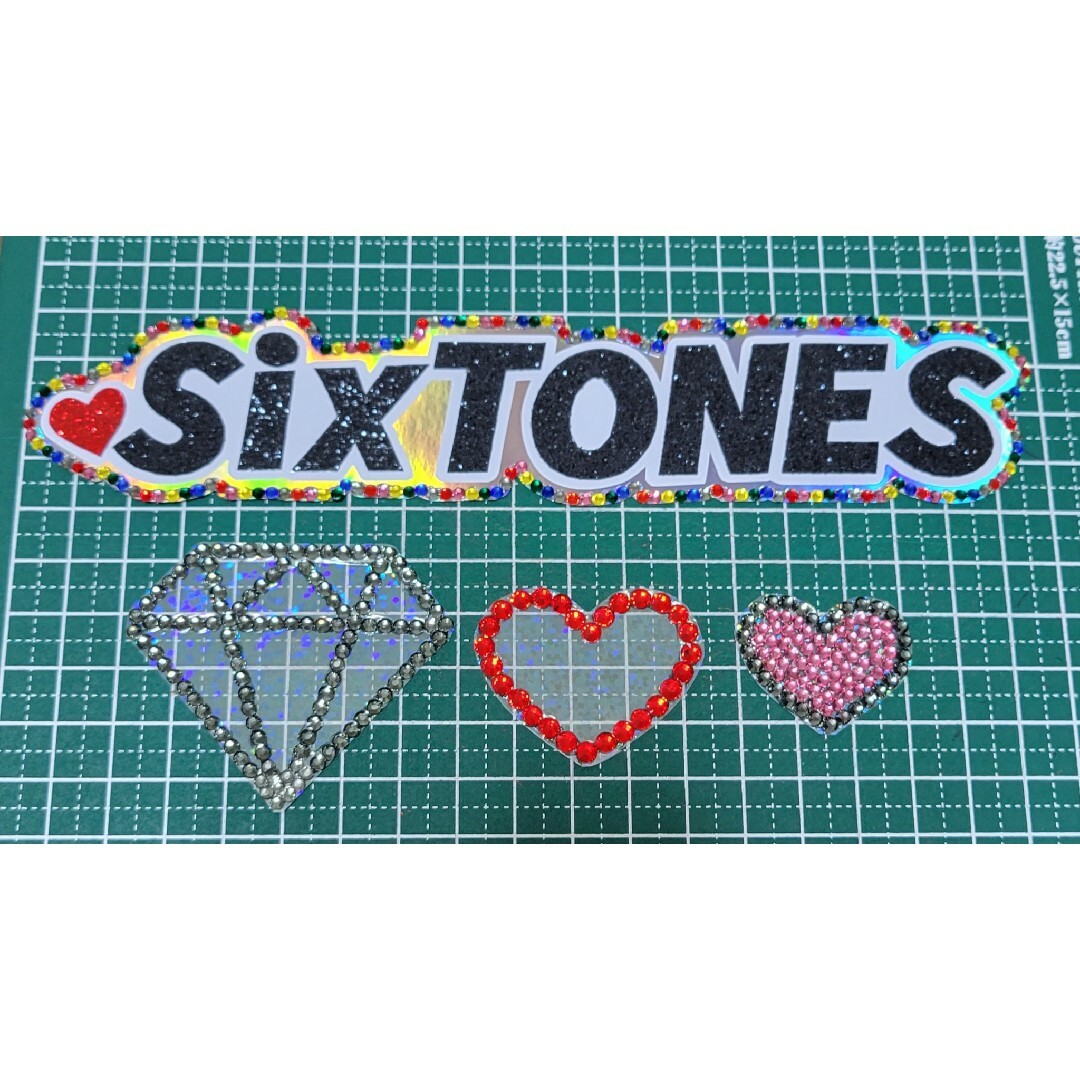 デコうちわ　うちわ文字　うちわシール　SixTONES ハンドメイドのハンドメイド その他(その他)の商品写真