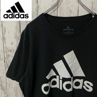 アディダス(adidas)のアディダス アメリカ古着 パフォーマンスロゴプリントTシャツ半袖ブラックメンズ(Tシャツ/カットソー(半袖/袖なし))