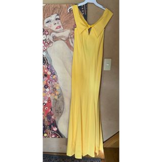 タダシショウジ(TADASHI SHOJI)の新品 USAロングドレス TR YELLOW S(ロングドレス)