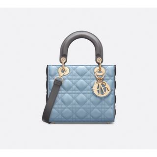 クリスチャンディオール(Christian Dior)の新作 新品 LADY DIOR MY スモールバッグ ブルー グレー(ハンドバッグ)