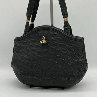 ✨️美品✨HAMANO Ostrich ハンドバッグ がま口 レディース(トートバッグ)