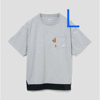 グラニフ(Design Tshirts Store graniph)のグラニフ　E.T. のぞく　レイヤードTシャツ　Lサイズ　ET(Tシャツ/カットソー(半袖/袖なし))