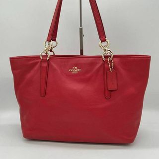 コーチ(COACH)の✨️美品✨️ COACH ハンドバッグ トートバッグ 手持ち 手提げ レッド(ハンドバッグ)