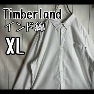 ティンバーランド(Timberland)の【希少素材】　ティンバーランド　長袖シャツ　インド綿　インド製　BDシャツ　XL(Tシャツ/カットソー(七分/長袖))