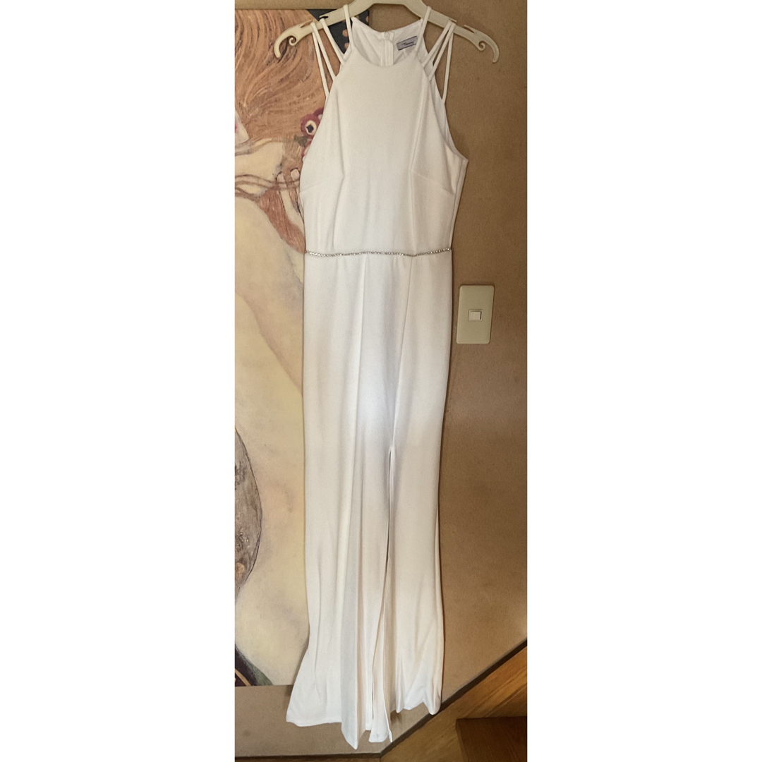 TADASHI SHOJI(タダシショウジ)の新品 USAロングドレス QS WHITE S レディースのフォーマル/ドレス(ロングドレス)の商品写真