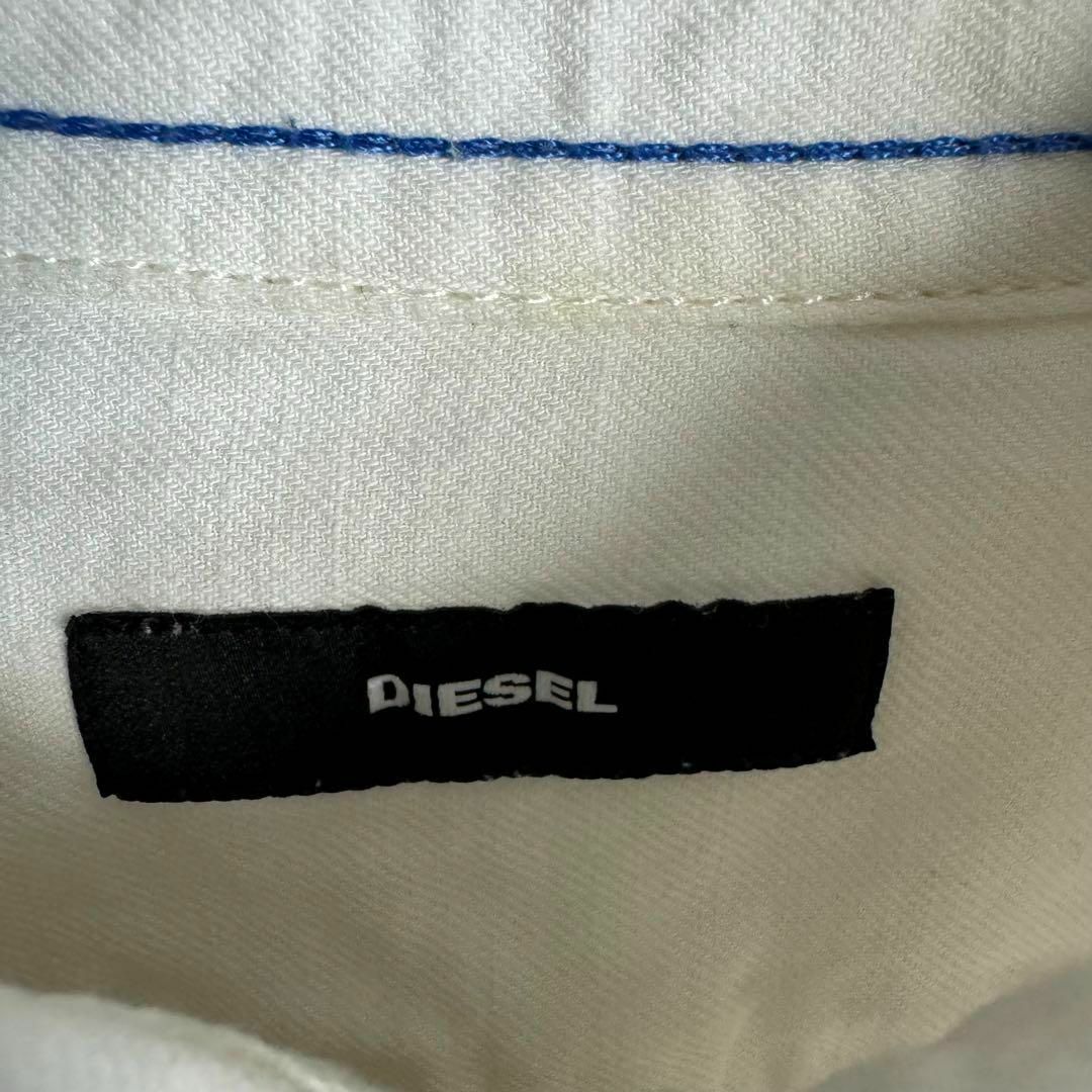 DIESEL(ディーゼル)の【希少デザイン】　長袖シャツ　ペイント加工　ヴィンテージ加工　ロゴチャーム　Ｍ メンズのトップス(Tシャツ/カットソー(七分/長袖))の商品写真