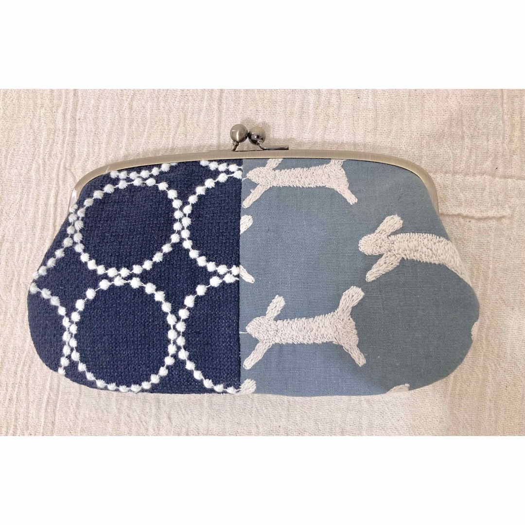 ミナペルホネン ハンドメイド 親子がま口長財布