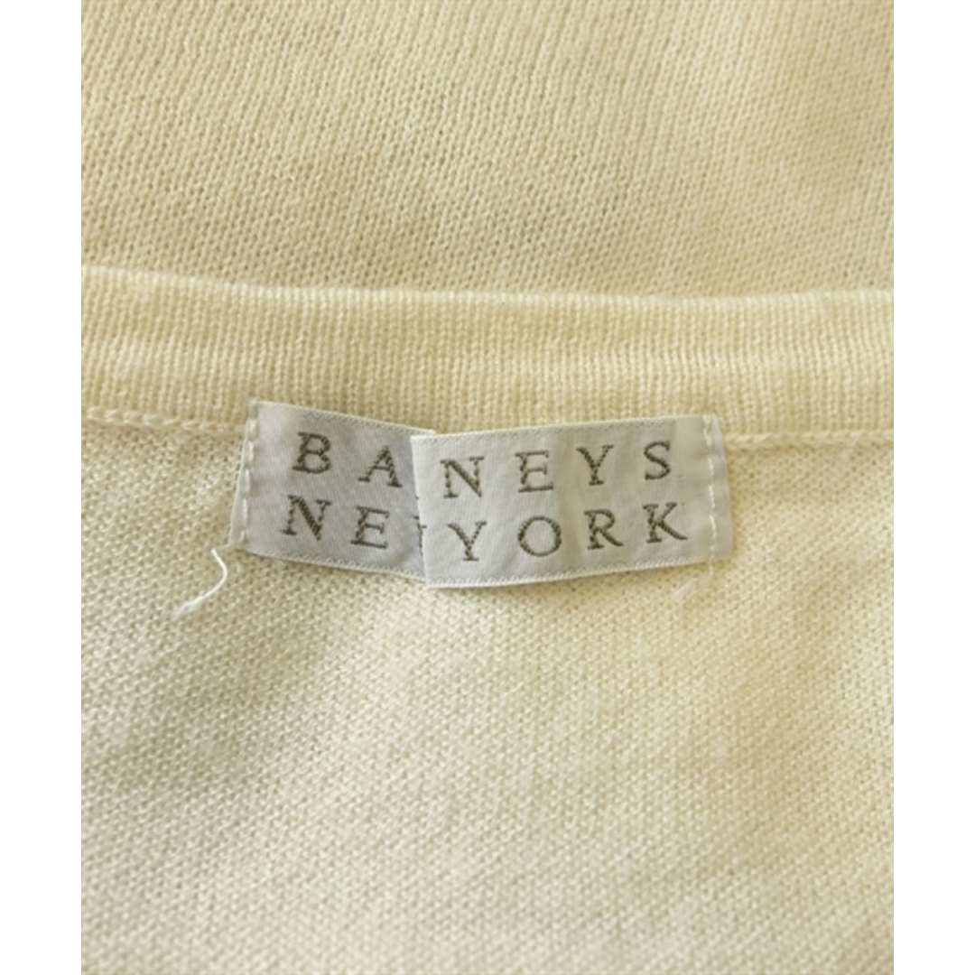 BARNEYS NEW YORK(バーニーズニューヨーク)のBARNEYS NEWYORK バーニーズニューヨーク カーディガン F 白x黒 【古着】【中古】 レディースのトップス(カーディガン)の商品写真